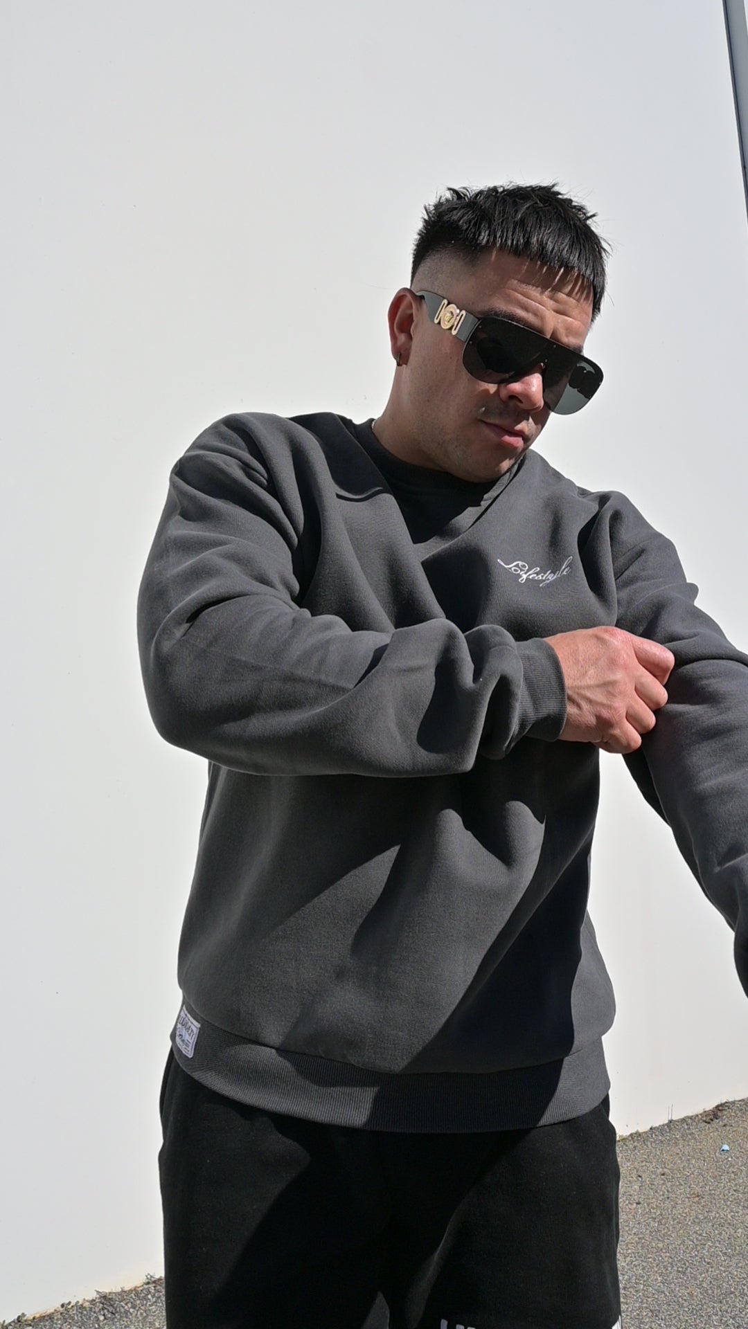 Dark Grey Crew Neck